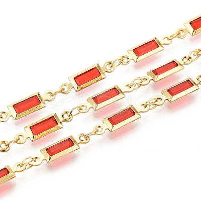 Brass Rectangle Link Chains CHC-N023-03B-G-1