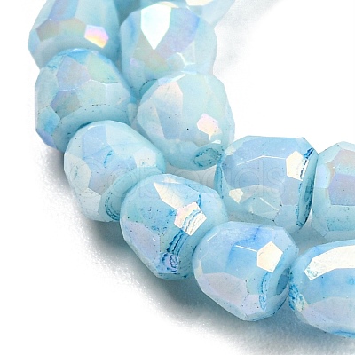 Electroplate Glass Beads Strand GLAA-G088-03-01C-1