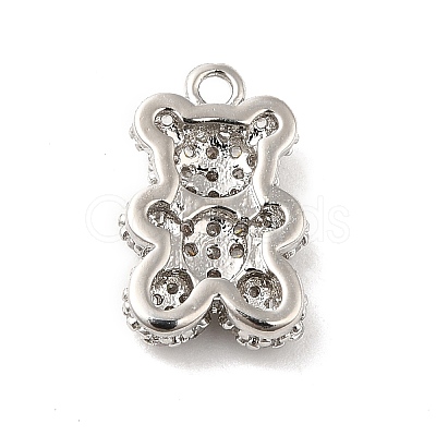 Brass Micro Pave Cubic Zirconia Pendants X-KK-Q772-05P-1