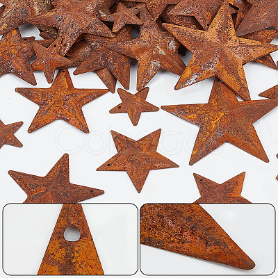 48Pcs 4 Styles Iron Pendants IFIN-GF0001-40-1