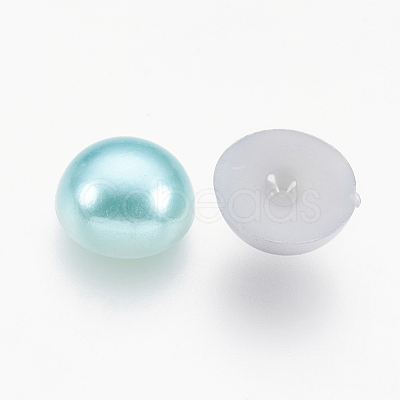 ABS Plastic Imitation Pearl Cabochons X-SACR-S738-10mm-M-1