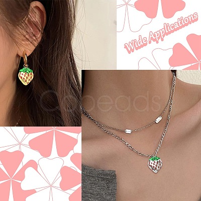 4Pcs 2 Colors Brass Enamel Pendants KK-CJ0003-25-1