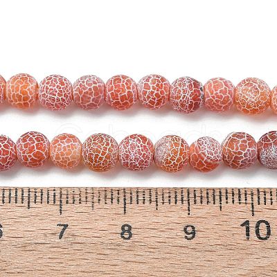 Natural Weathered Agate Beads Strands G-L534-08-6mm-1