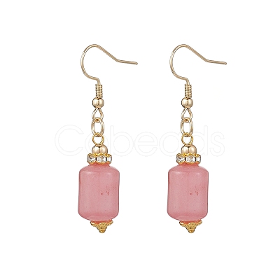 3 Pairs 3 Styles Natural Rhodochrosite Dangle Earrings EJEW-JE06631-1