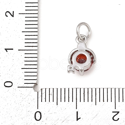 Brass Micro Pave Cubic Zirconia Pendants KK-G544-09P-01-1
