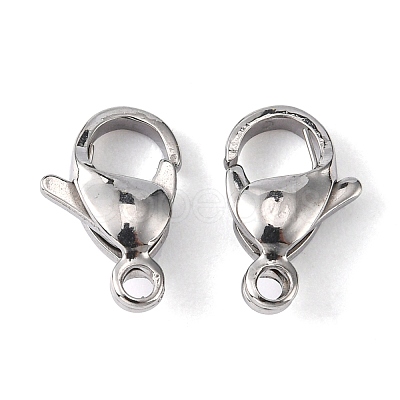 Tarnish Resistant 304 Stainless Steel Lobster Claw Clasps Hand Polished STAS-M262-01-11mm-1