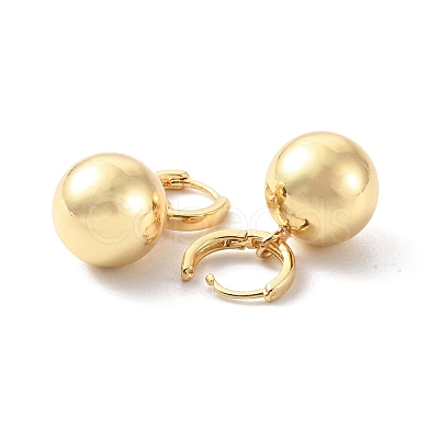 Rack Plating Brass Dangle Hoop Earrings for Women EJEW-F310-04G-1