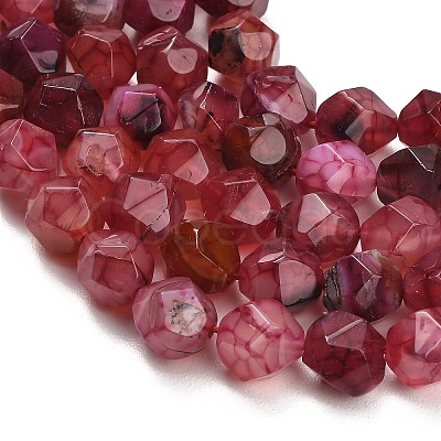 Natural Agate(Dyed & Heated) Beads Strands G-K425-B05-01-1