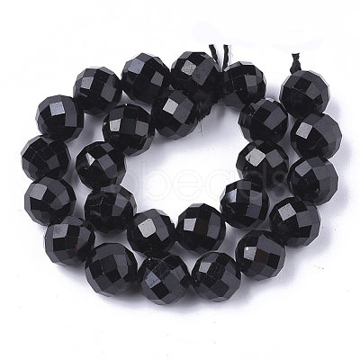 Natural Black Tourmaline Beads Strands G-S345-10mm-002-1