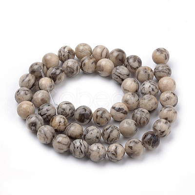 Natural Feldspar Beads Strands G-S259-26-6mm-1