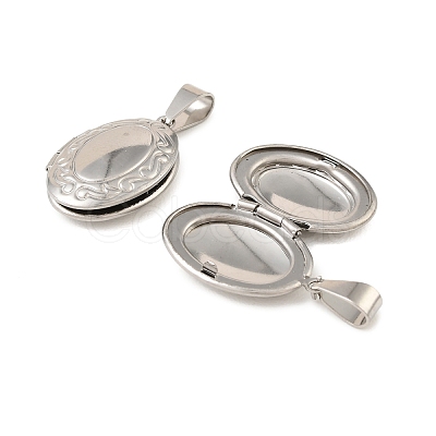 316 Stainless Steel Locket Pendants STAS-K321-05P-1