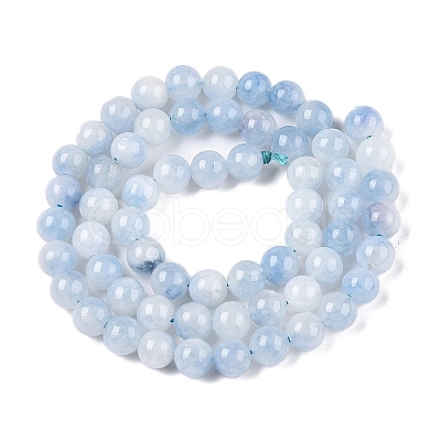 Dyed Natural White Jade Beads Strands G-T138-6mm-210-22-1