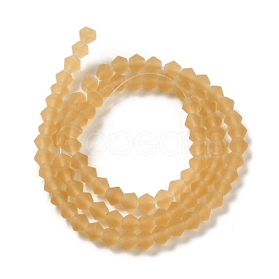 Imitate Austrian Crystal Frosted Glass Beads Strands GLAA-F029-TM4mm-B18-1