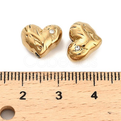 304 Stainless Steel Rhinestone Bead STAS-U047-06G-1