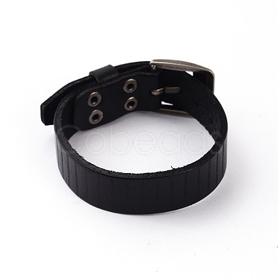 Alloy Leather Cord Bracelets X-BJEW-N269-17-1