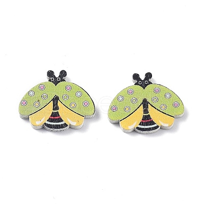 2-Hole Spray Painted Wooden Buttons BUTT-H001-01-1