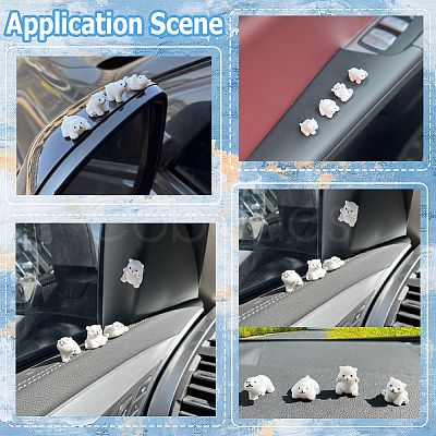 Cute Resin Mini Bear Dashboard Ornament AJEW-CN0003-13-1