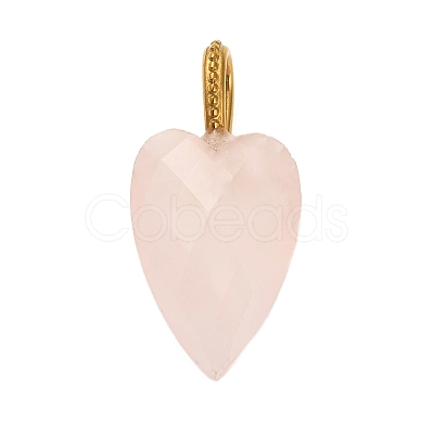 Natural Rose Quartz Pendants G-C290-01G-1