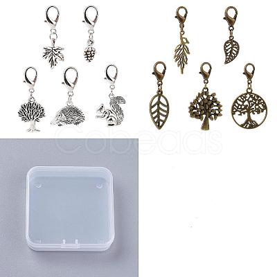 ARRICRAFT 12 Sets 2 Style Autumn Alloy Pendants Decorations Set HJEW-AR0001-14-1