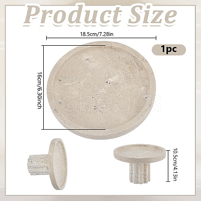 Natural Marble Jewely Display Tray AJEW-WH0709-086B-1