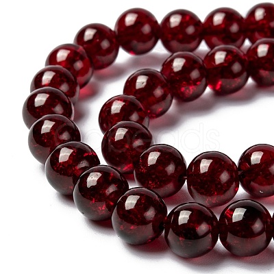 Crackle Glass Beads Strands CCG-Q001-10mm-18-1