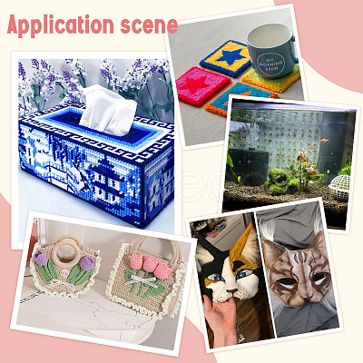 8Pcs 2 Styles Plastic Canvas Sheets for Embroidery DIY-AR0004-73-1