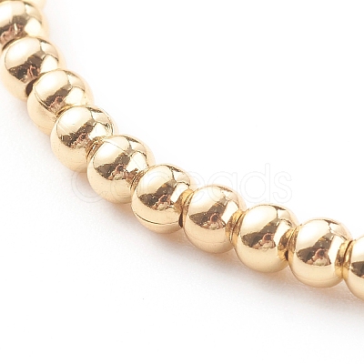 Glass & Brass Stretch Beaded Bracelets Sets BJEW-JB06151-1