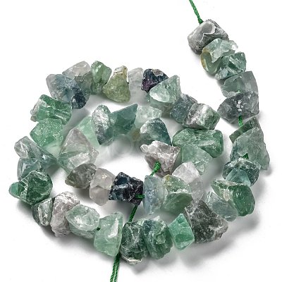 Rough Raw Natural Green Fluorite Beads Strands G-J388-03-1