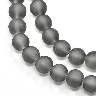 Baking Paint Transparent Glass Beads Strands X-GLAA-S031-12mm-12-1
