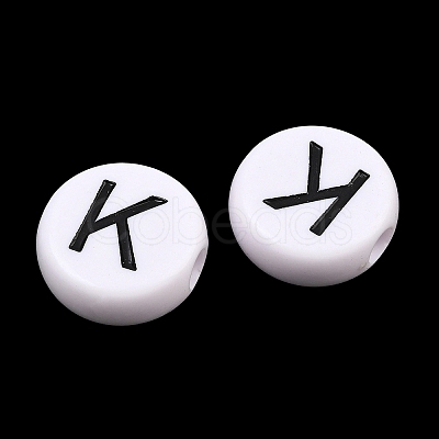 Opaque White Acrylic European Beads AC-CBA3BDD-01K-1