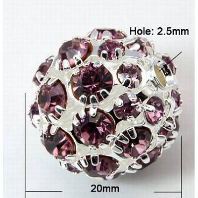 Brass Rhinestone Beads RB-Q165-3-1