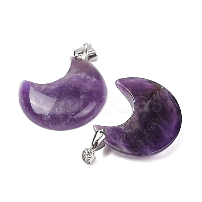 Natural Amethyst Pendants G-Z022-04C-01-1