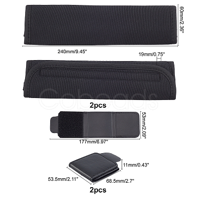 1 Set Imitation Leather Car Seatbelt Regulator Car Seat AJEW-FH0001-86-1