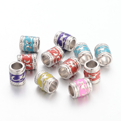 Enamel Alloy European Beads EA8640-1