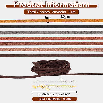 DIY Cord Bracelet Necklace Making Kit DIY-BC0009-48-1