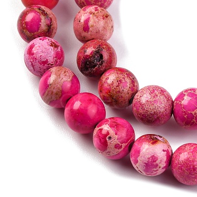 Dyed Natural Regalite/Imperial Jasper/Sea Sediment Jasper Beads Strands G-B124-C02-07-1