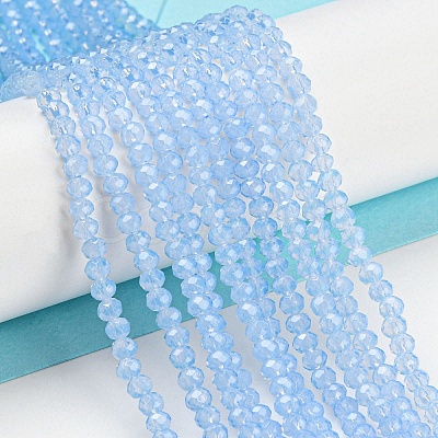 Baking Paint Transparent Glass Beads Strands DGLA-A034-J2mm-B10-1