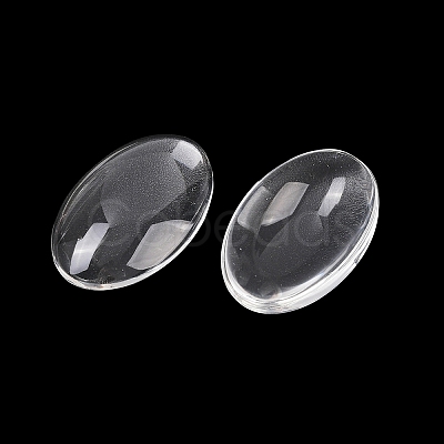 Transparent Oval Glass Cabochons X-GGLA-R022-30x20-1