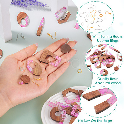 DIY Two Tone Dangle Earring Making Kit DIY-TA0009-01A-1