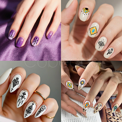 Stainless Steel DIY Nail Art Templates MRMJ-WH0092-181-1