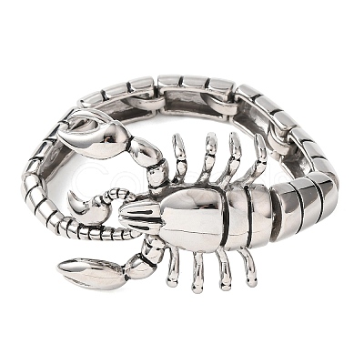 304 Stainless Steel Link Chain Bracelets for Women Men BJEW-P386-05AS-1