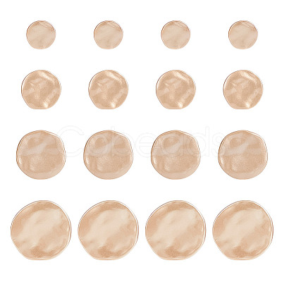 16Pcs 4 Styles 1-Hole Alloy Shank Buttons BUTT-HY0001-16MS-1