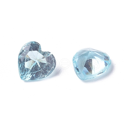 Transparent Pointed Back Glass Cabochons GLAA-WH0015-37C-1