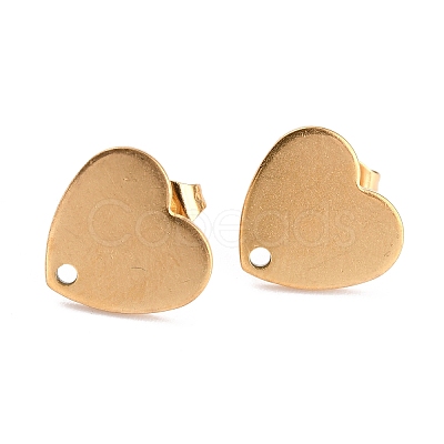 Ion Plating(IP) 304 Stainless Steel Stud Earring Findings X-EJEW-O104-15G-1