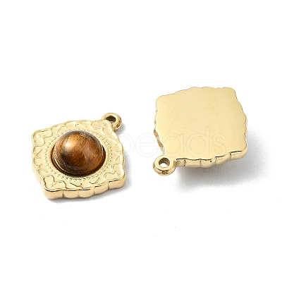 Natural Tiger Eye Pendants STAS-L080-009G-08-1
