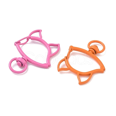 Spray Paint Alloy Swivel Clasps AL-CBA3ACE-01-1