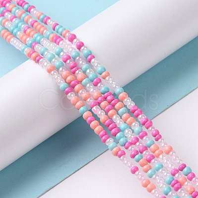 Glass Seed Bead Strands LAMP-B021-04G-1