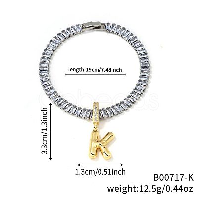 Fashionable Brass Charm Bracelets LI7211-11-1