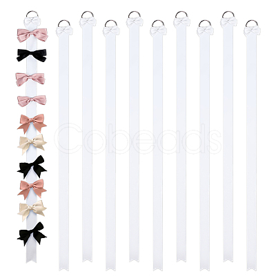 10Pcs Polyester Hairpin Hair Clip Holder Storage Organizer Hanging Ribbon HJEW-FG00049-1