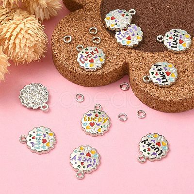 10Pcs Alloy Enamel Pendants ENAM-YW0002-91-1